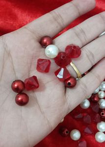 100 Pc Red White Moti