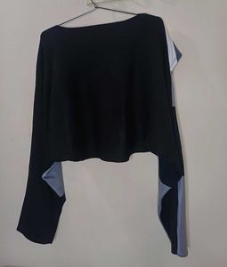 Asymmetrical Colorblock Crop Top