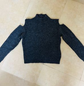 Cold Shoulder Knit Sweater