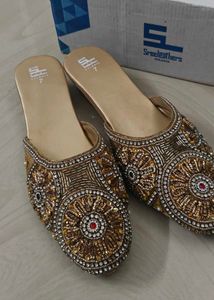 Embroidered Sreeleathers Mules - Size 7