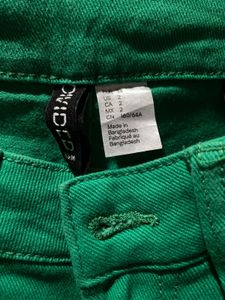 H&amp;M Green Wide Leg Jeans