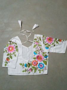Sequin Embroidery Design Blouse