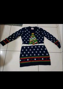 Festive Christmas Tree Sweater Dress