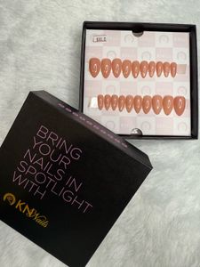 Nude Press In Nails Almond Shape