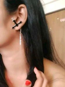 Cross Dangle Chain Earrings