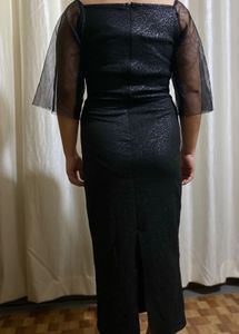 Black Dress With Net Sleeve