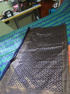 Elegant Blue & Gold Saree banarasi sare