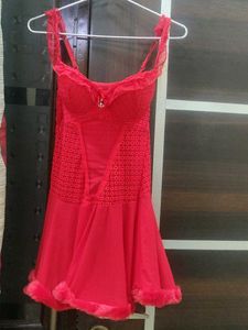 Red Camisole Slip Dress