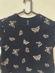 Butterfly Print Crop Top