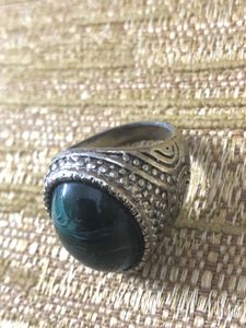Statement Ring With Emerald Stone