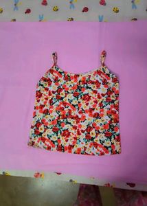 Floral printed crop top
