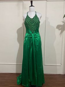 Green Embellished Dubai romantic Gown