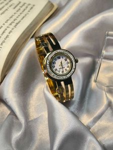 Elegant Gold Anti Tarnish Bangle Watch