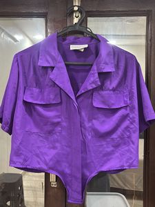 Purple crop top