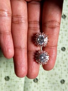 Rose Gold Sparkle Stud Earrings