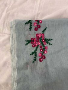 hand embroidery kotta doriya saree