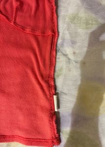 Cute Coral Ribbed Button Tank