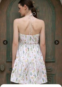 Floral Halter Mini Dress m size