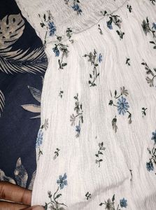 White Cute Floral Beach Dress