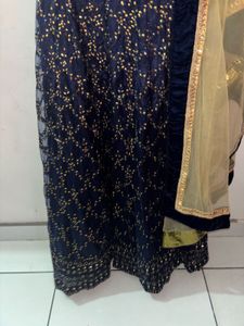 Elegant Navy Blue Lehenga Choli Set