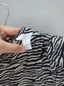 Zebra Print Backless Mini Dress
