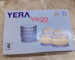 Set of 6 Crystal Dessert Bowls