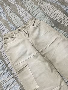 Beige Casual Pants