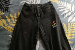High Waist Charcoal Woman Jeans