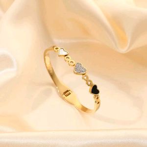 Heart Charm Bangle Anti Tarnish