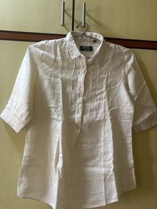 Linen off white top
