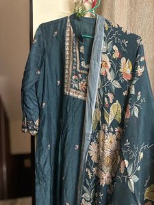 Teal Embroidered Salwar Kameez