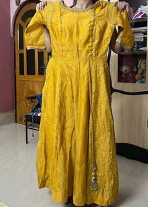 Beautiful Yellow Anarkali Dress