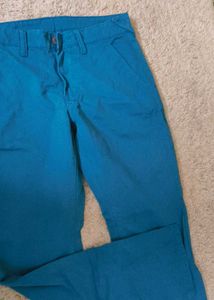 Blue Casual Pants