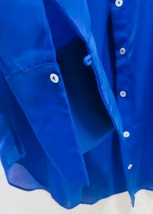 Blue Hot Shirt Party-Casual Look