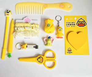 Yellow Theme Hair Accessories N Stationery Combo