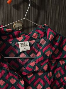 Patterned Short Sleeve Top