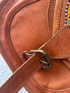 Leather Sling Bag With Hand Work On It