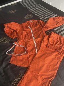 Elegant Orange Kurta Set