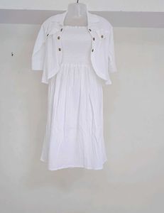 White Dress & Jacket Set - Casual Summer Vibes
