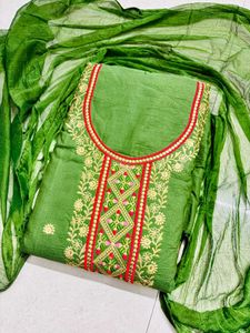 Green Embroidered Salwar Kameez Suit