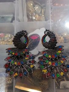 Peacock Dangle Earrings