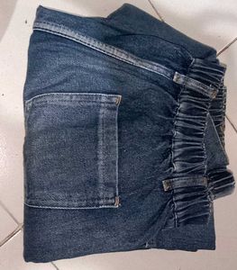 Blue Denim Cargo Jeans