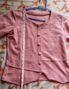 Pink Button-Down Top