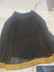Polka Dot Black & Gold Skirt