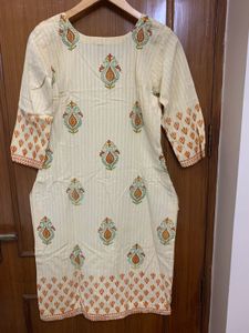 2Pc Set | Light Yellow Kashmiri Suit Salwar