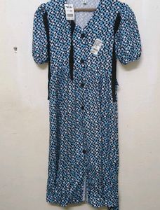 Trendy New Printed Midi Shirt Dress