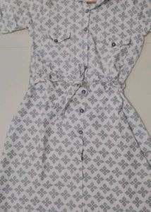 Patterned Shirt Dress