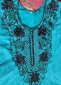 Net Anarkali Suit With Dupatta And Pant