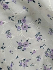 Purple Floral Crop Top With Bow Lace