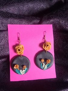 Black Drop Earrings